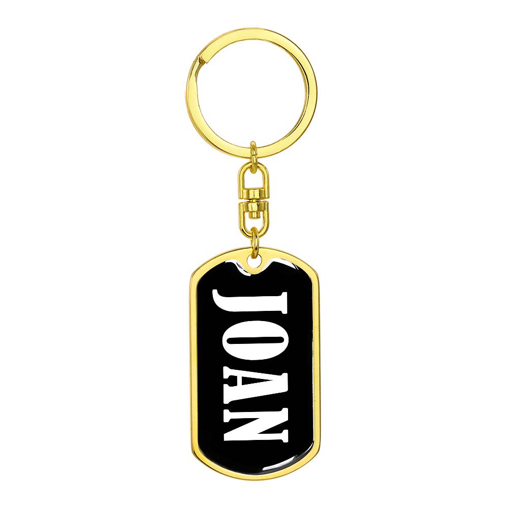 Joan v01w - Luxury Dog Tag Keychain