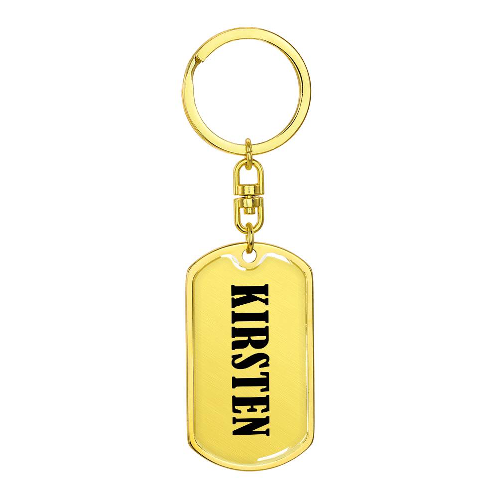 Kirsten v01 - Luxury Dog Tag Keychain