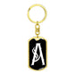 Initial A v001-13 - Luxury Dog Tag Keychain