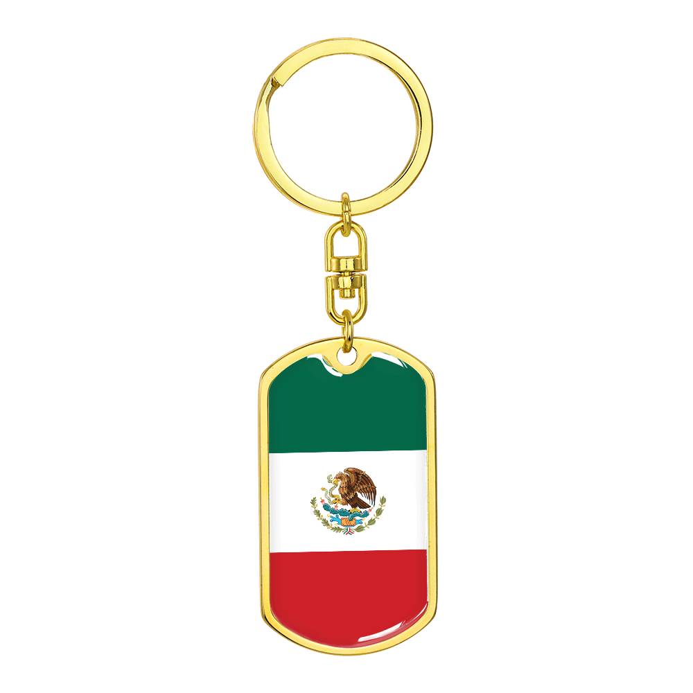 Mexican Flag - Luxury Dog Tag Keychain