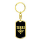 Terri v02a - Luxury Dog Tag Keychain