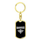 Bonnie v03a - Luxury Dog Tag Keychain
