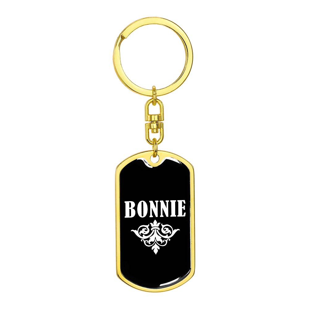 Bonnie v03a - Luxury Dog Tag Keychain