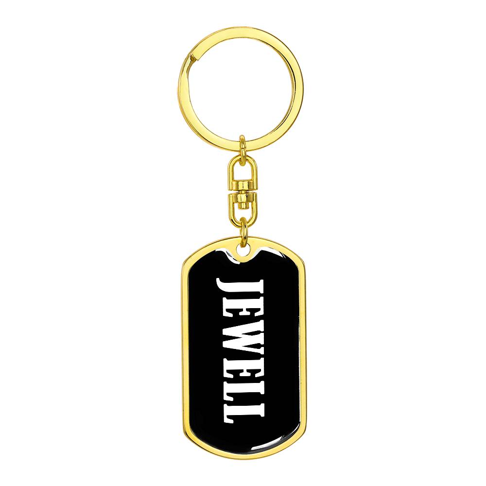 Jewell v03 - Luxury Dog Tag Keychain