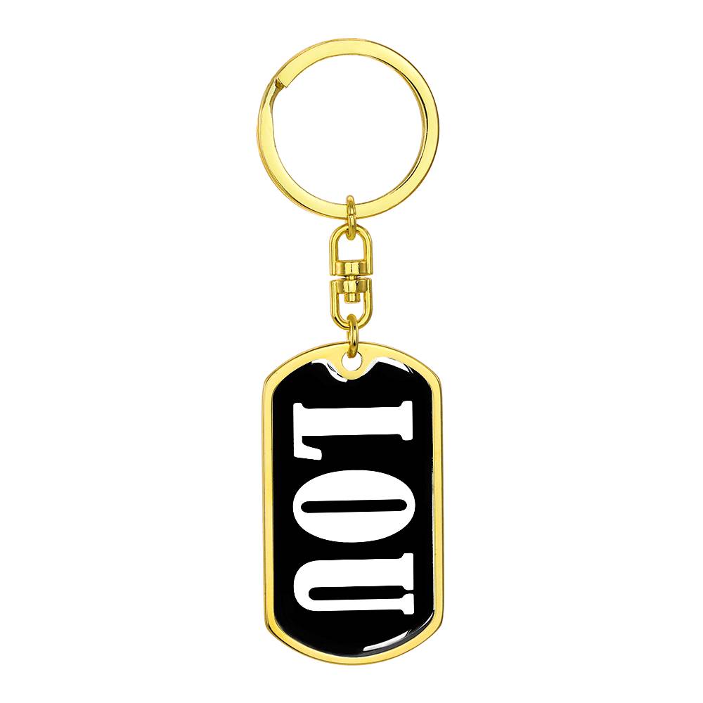 Lou v03 - Luxury Dog Tag Keychain