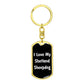 Love My Shetland Sheepdog v6 - Luxury Dog Tag Keychain