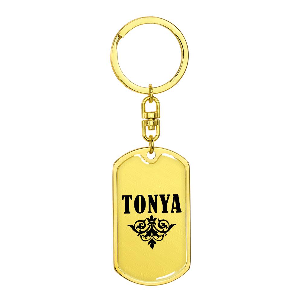 Tonya v01a - Luxury Dog Tag Keychain