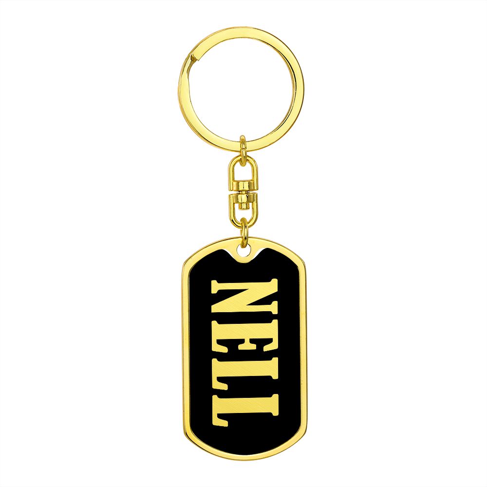 Nell v02 - Luxury Dog Tag Keychain