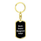World's Greatest Management Analyst v3 - Luxury Dog Tag Keychain
