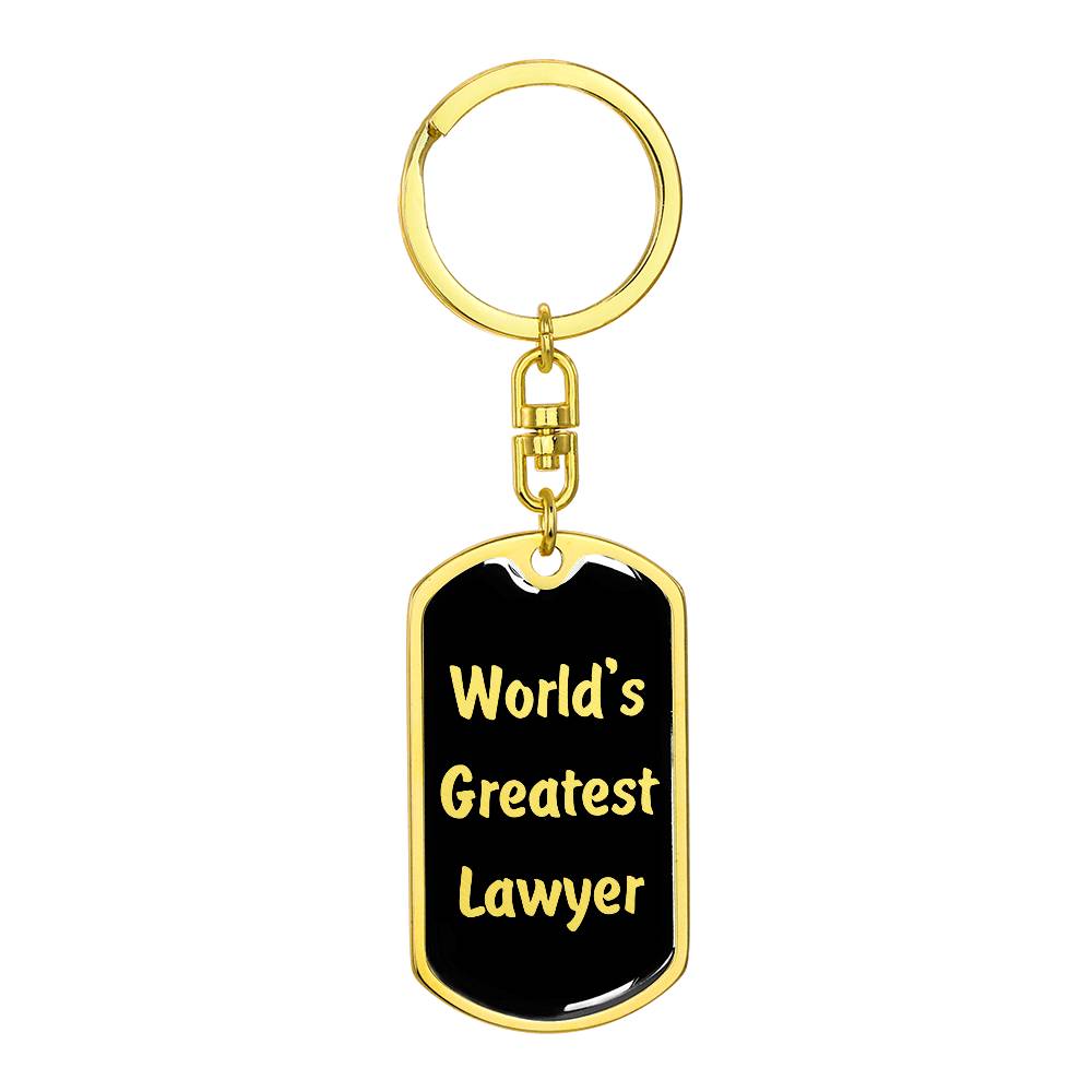 World's Greatest Lawyer v2 - Luxury Dog Tag Keychain