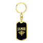Jamie v02a - Luxury Dog Tag Keychain