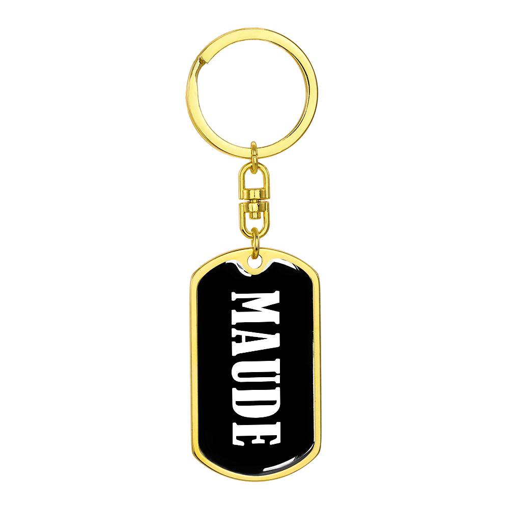 Maude v03 - Luxury Dog Tag Keychain