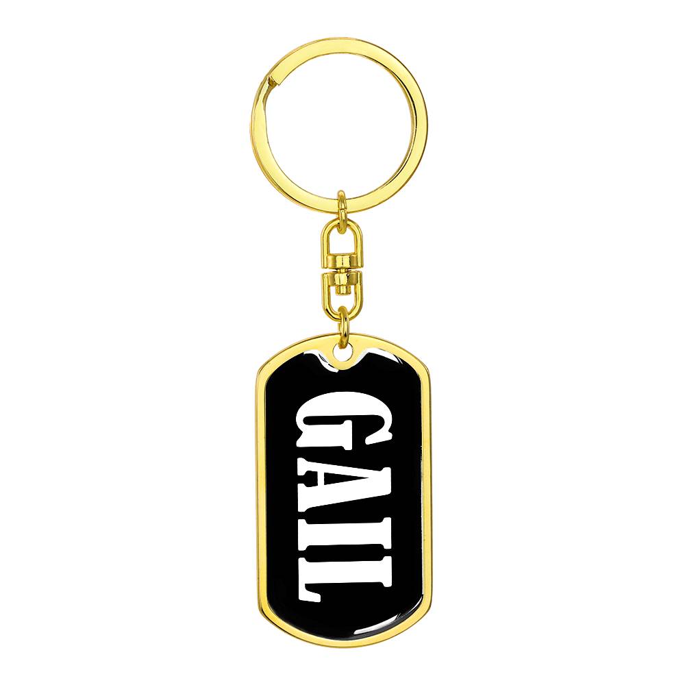 Gail v01w - Luxury Dog Tag Keychain