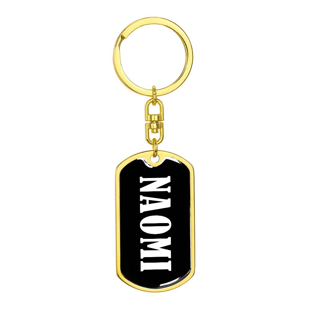 Naomi v01w - Luxury Dog Tag Keychain