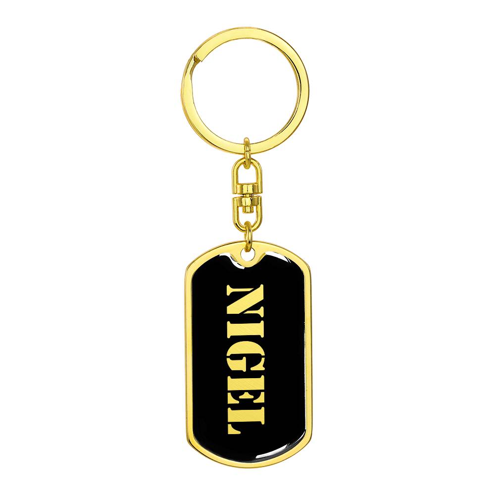 Nigel v2 - Luxury Dog Tag Keychain