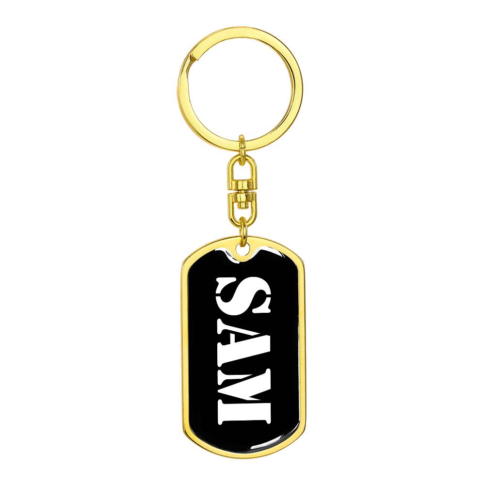Sam v2 - Luxury Dog Tag Keychain