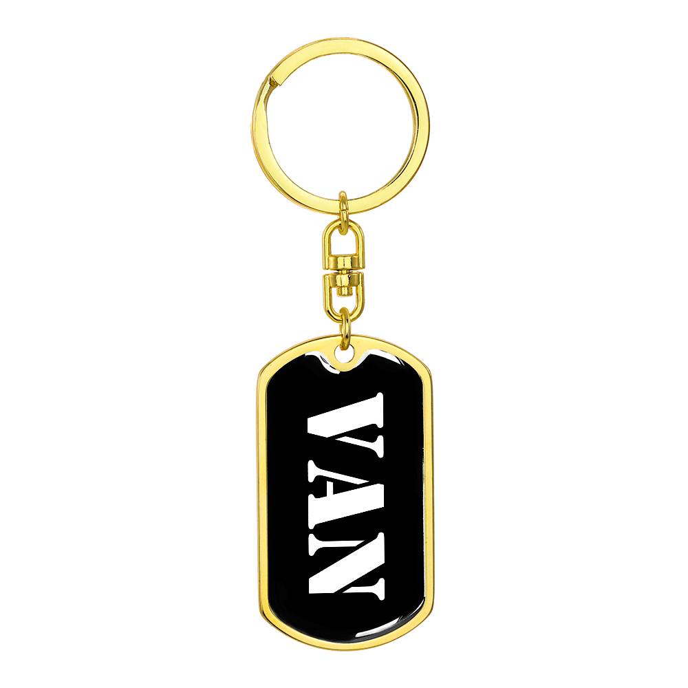Van v2 - Luxury Dog Tag Keychain