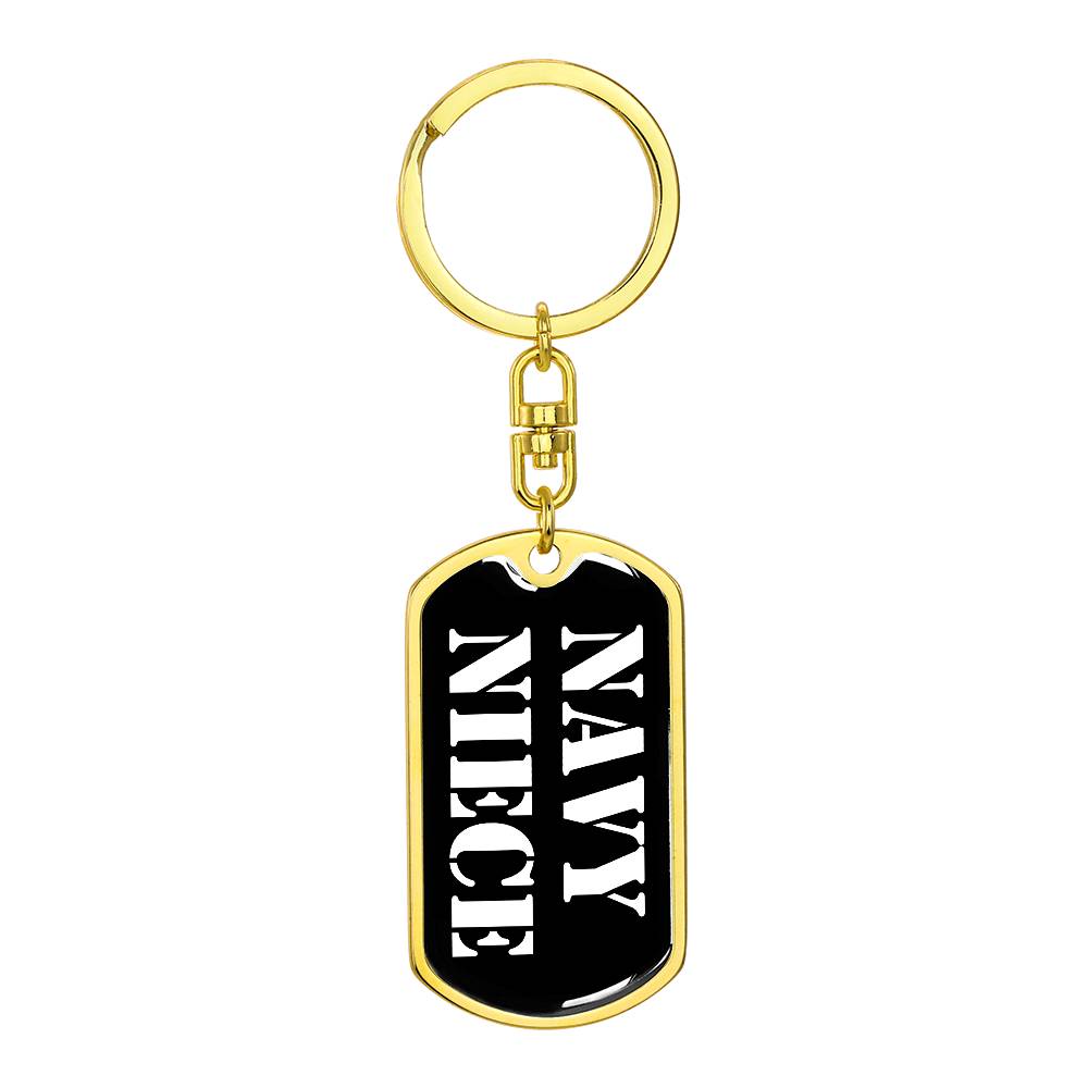 Navy Niece v3 - Luxury Dog Tag Keychain