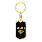 Stacey v02a - Luxury Dog Tag Keychain
