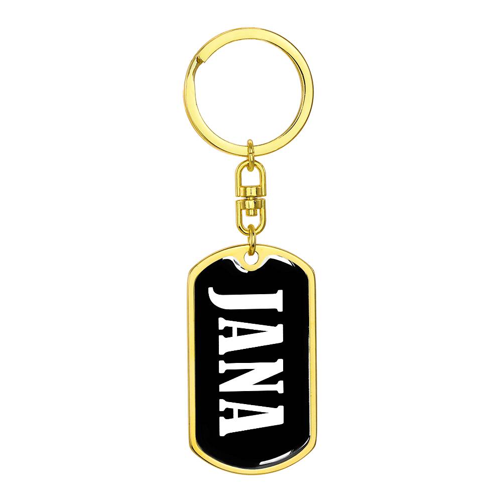 Jana v03 - Luxury Dog Tag Keychain