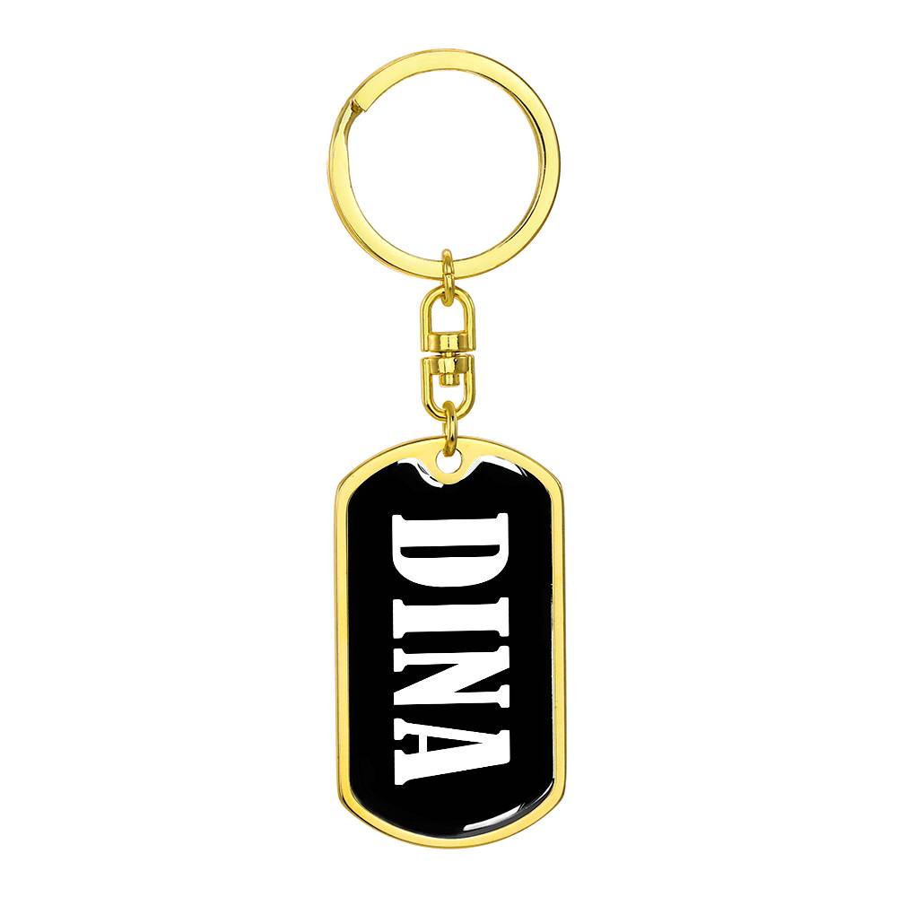 Dina v03 - Luxury Dog Tag Keychain