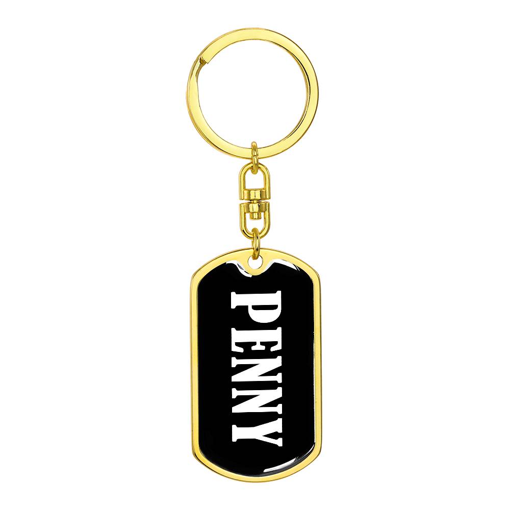 Penny v01w - Luxury Dog Tag Keychain