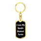 Love My Dandie Dinmont Terrier v6 - Luxury Dog Tag Keychain