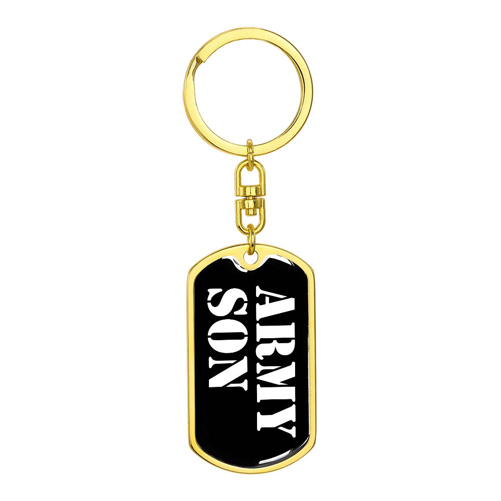 Army Son v3 - Luxury Dog Tag Keychain