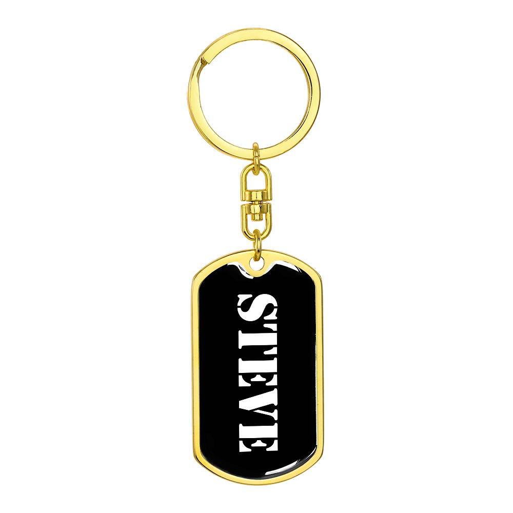 Steve v2 - Luxury Dog Tag Keychain