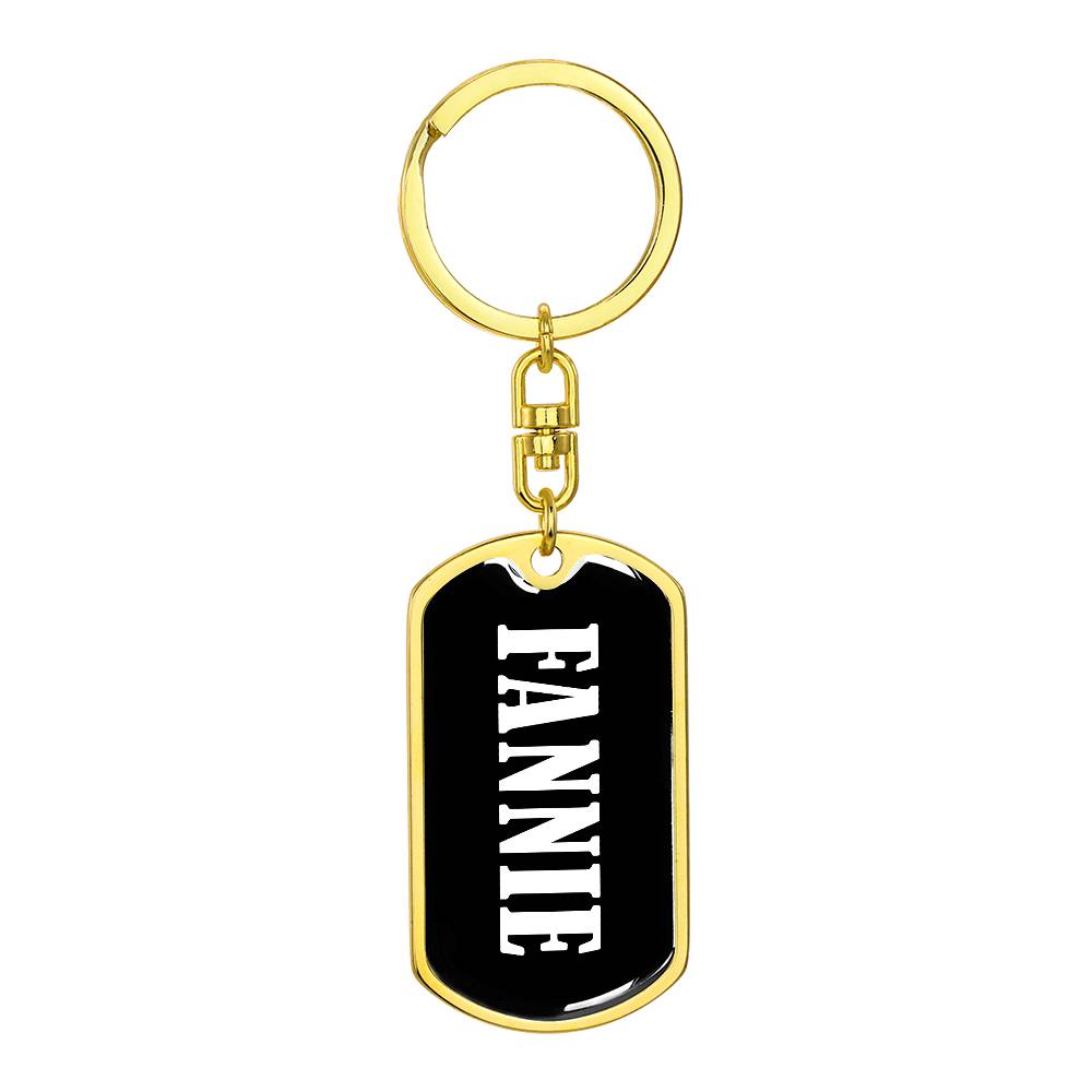 Fannie v01w - Luxury Dog Tag Keychain