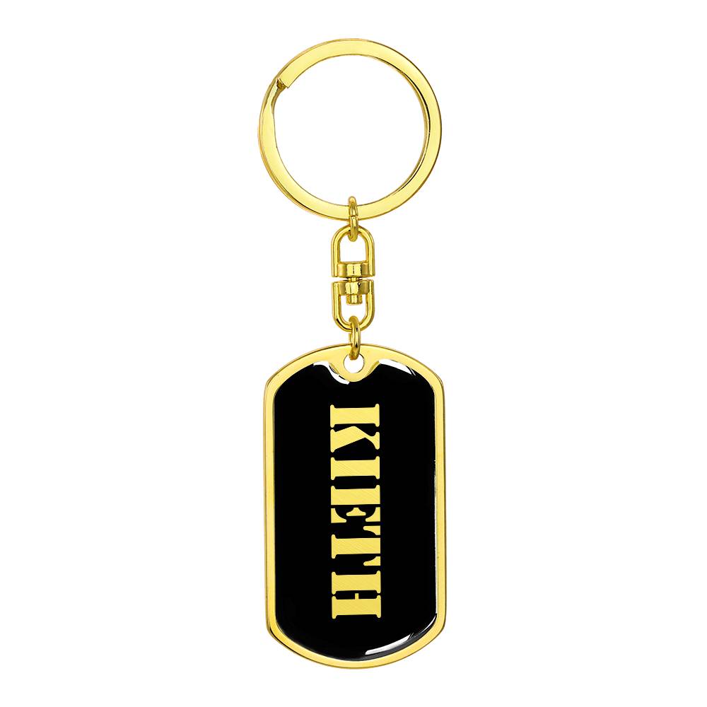 Kieth v2 - Luxury Dog Tag Keychain
