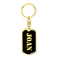 Joan v2 - Luxury Dog Tag Keychain