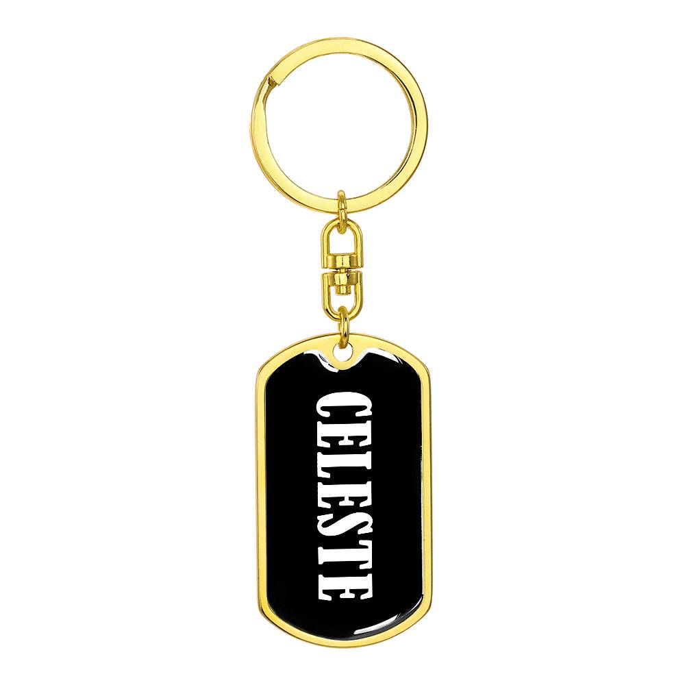 Celeste v03 - Luxury Dog Tag Keychain