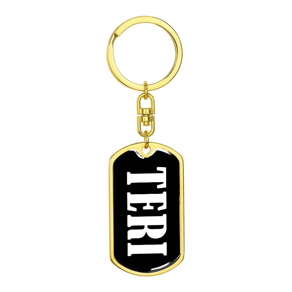 Teri v03 - Luxury Dog Tag Keychain