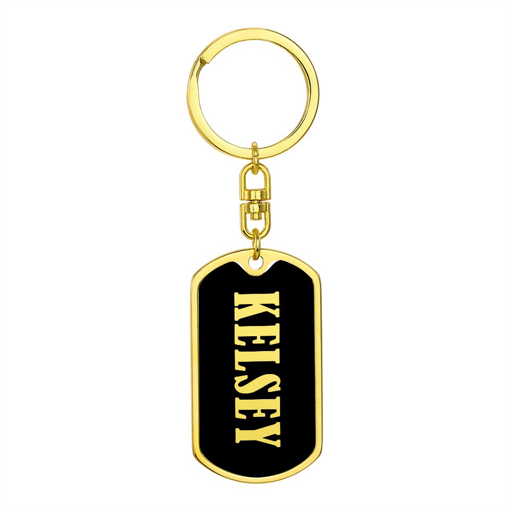 Kelsey v02 - Luxury Dog Tag Keychain