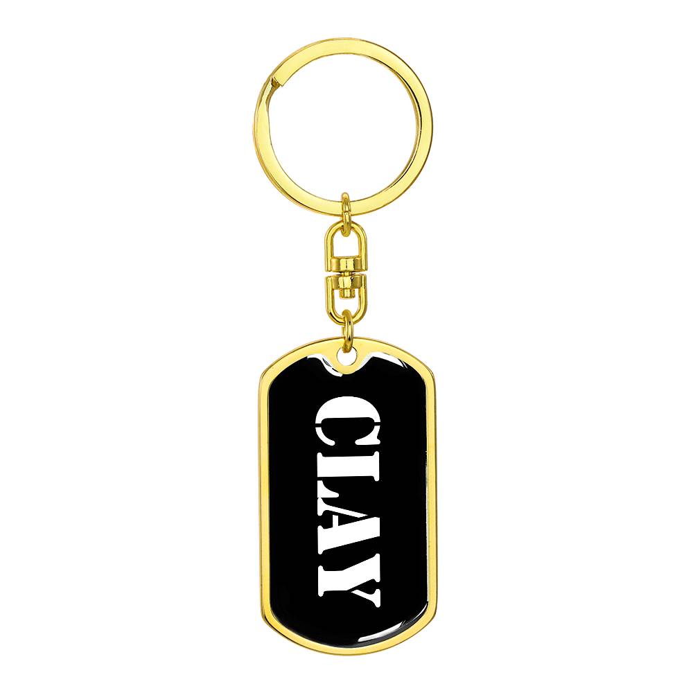 Clay v2 - Luxury Dog Tag Keychain