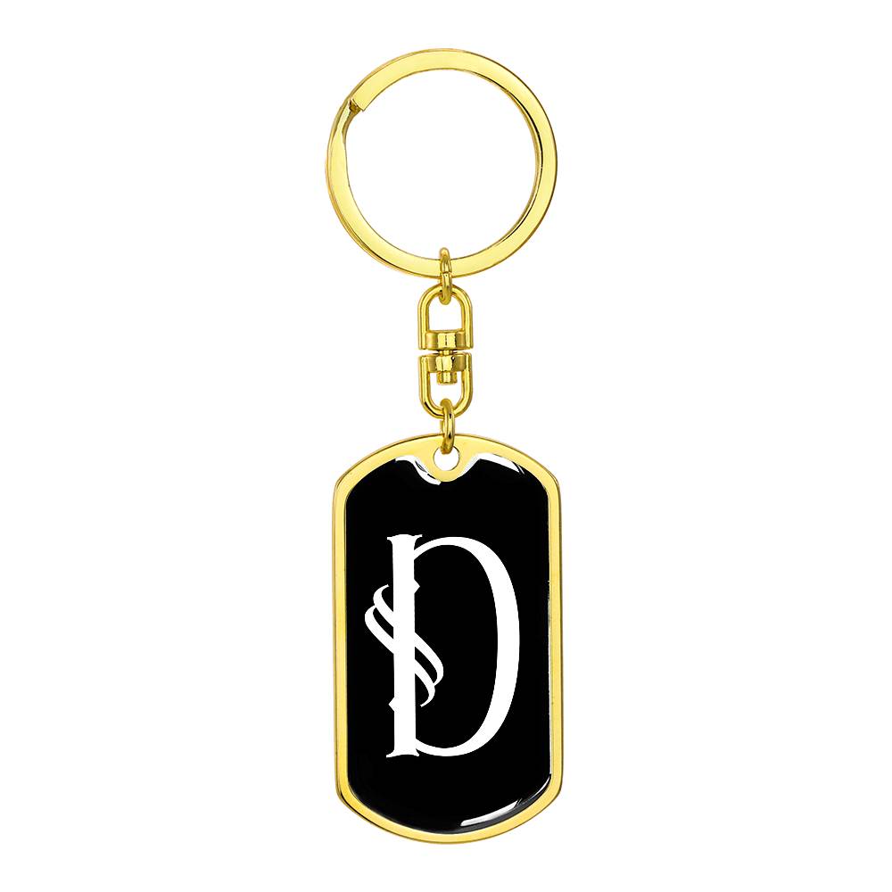 Initial D v001-13 - Luxury Dog Tag Keychain