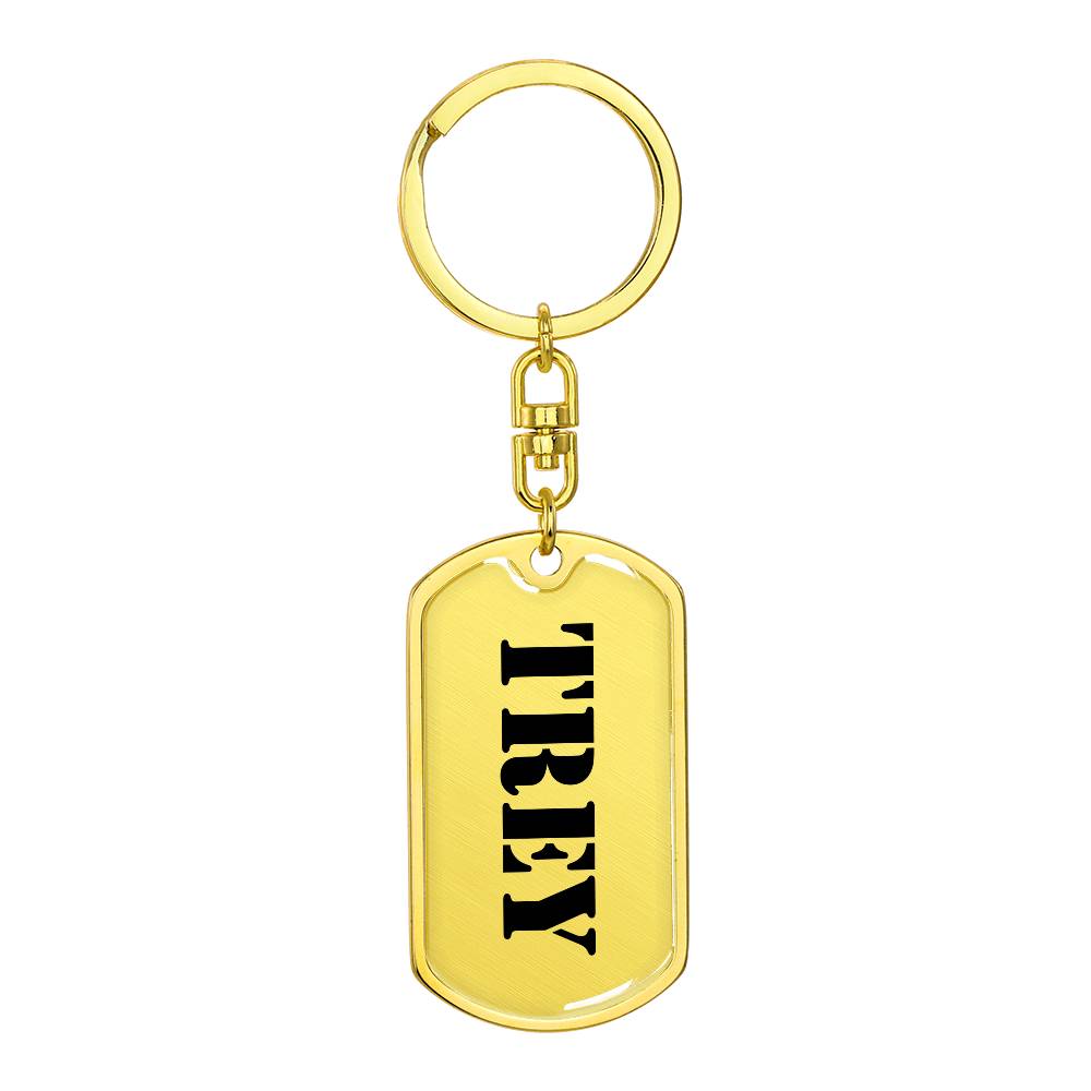 Trey - Luxury Dog Tag Keychain