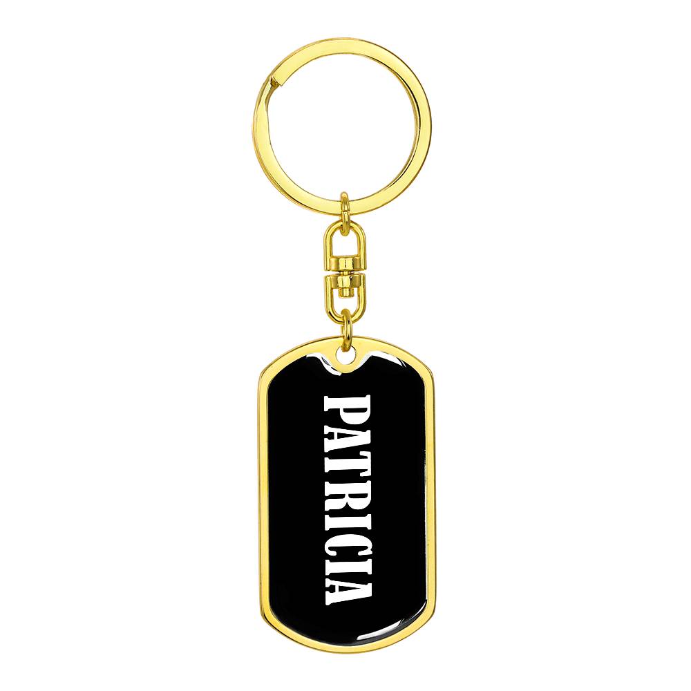Patricia v01w - Luxury Dog Tag Keychain