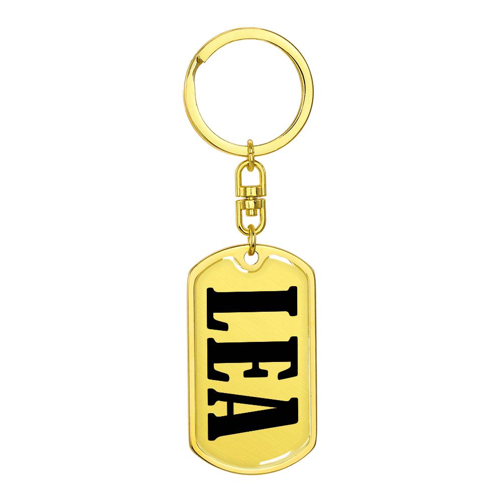 Lea v01 - Luxury Dog Tag Keychain