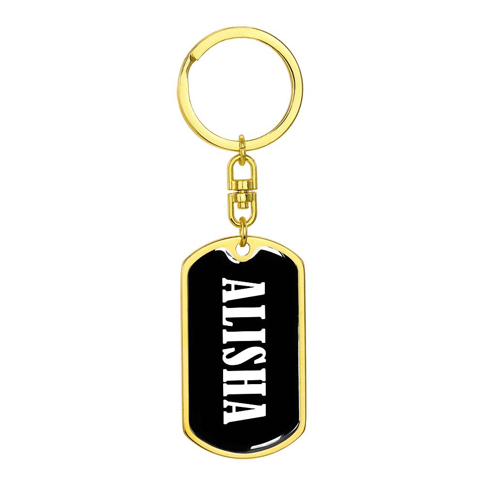 Alisha v03 - Luxury Dog Tag Keychain