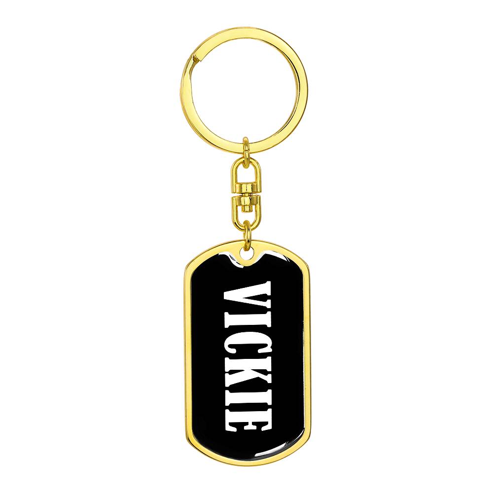 Vickie v01w - Luxury Dog Tag Keychain