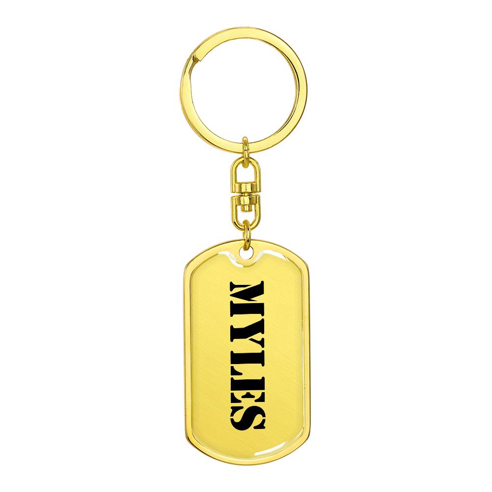 Myles - Luxury Dog Tag Keychain