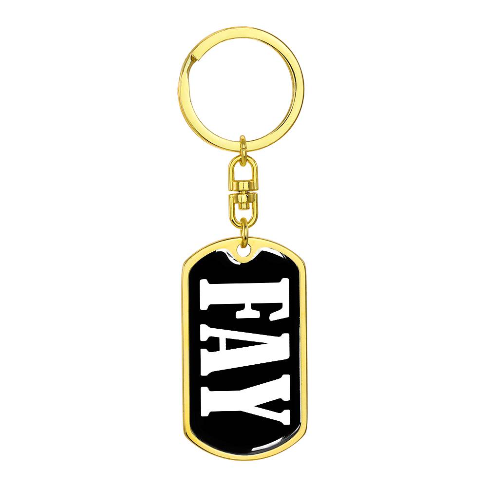 Fay v03 - Luxury Dog Tag Keychain