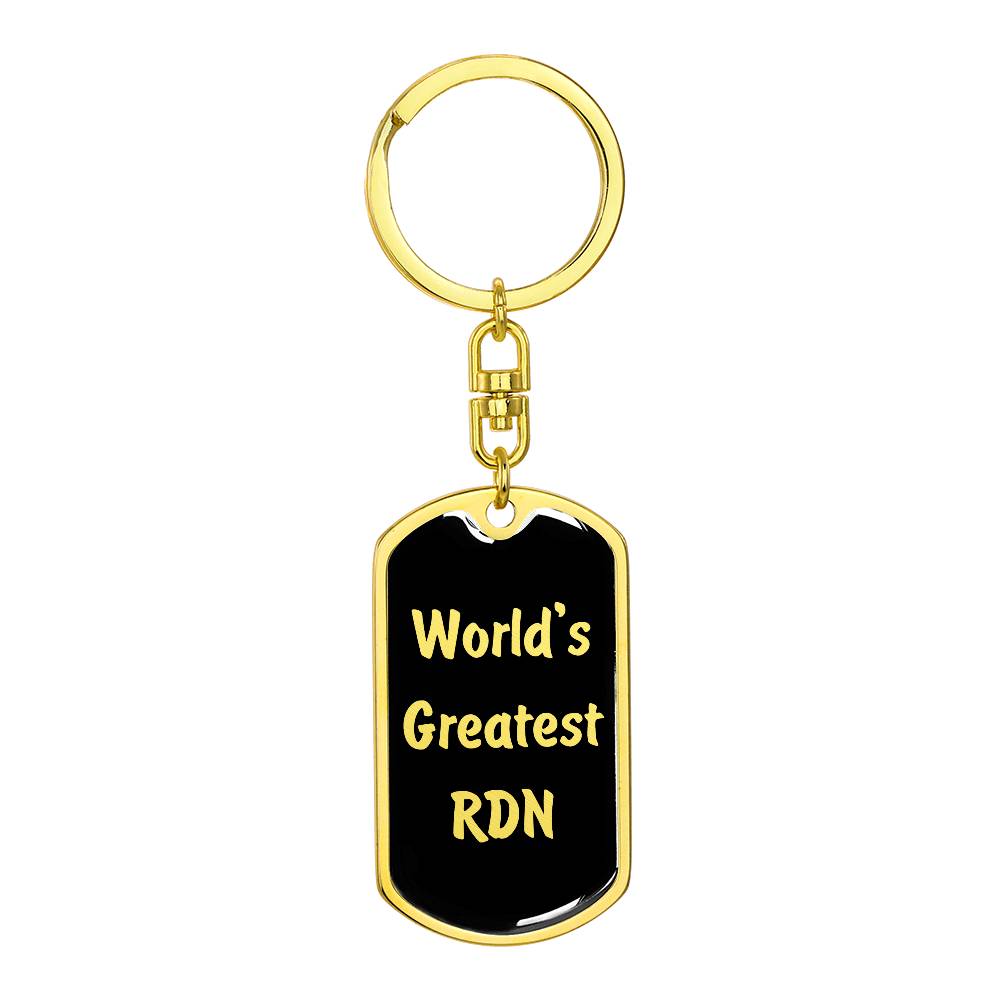 World's Greatest RDN v2 - Luxury Dog Tag Keychain