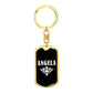 Angela v03a - Luxury Dog Tag Keychain