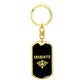 Charlotte v02a - Luxury Dog Tag Keychain