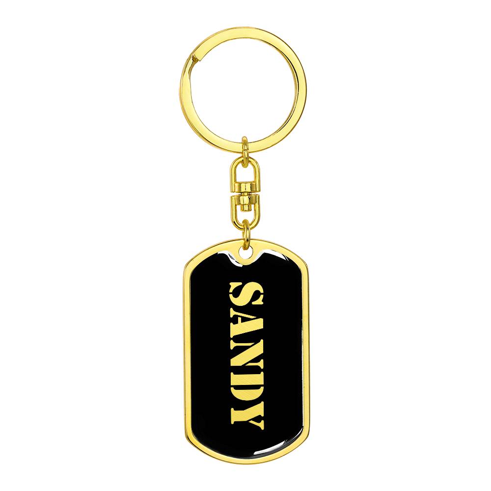 Sandy v2 - Luxury Dog Tag Keychain