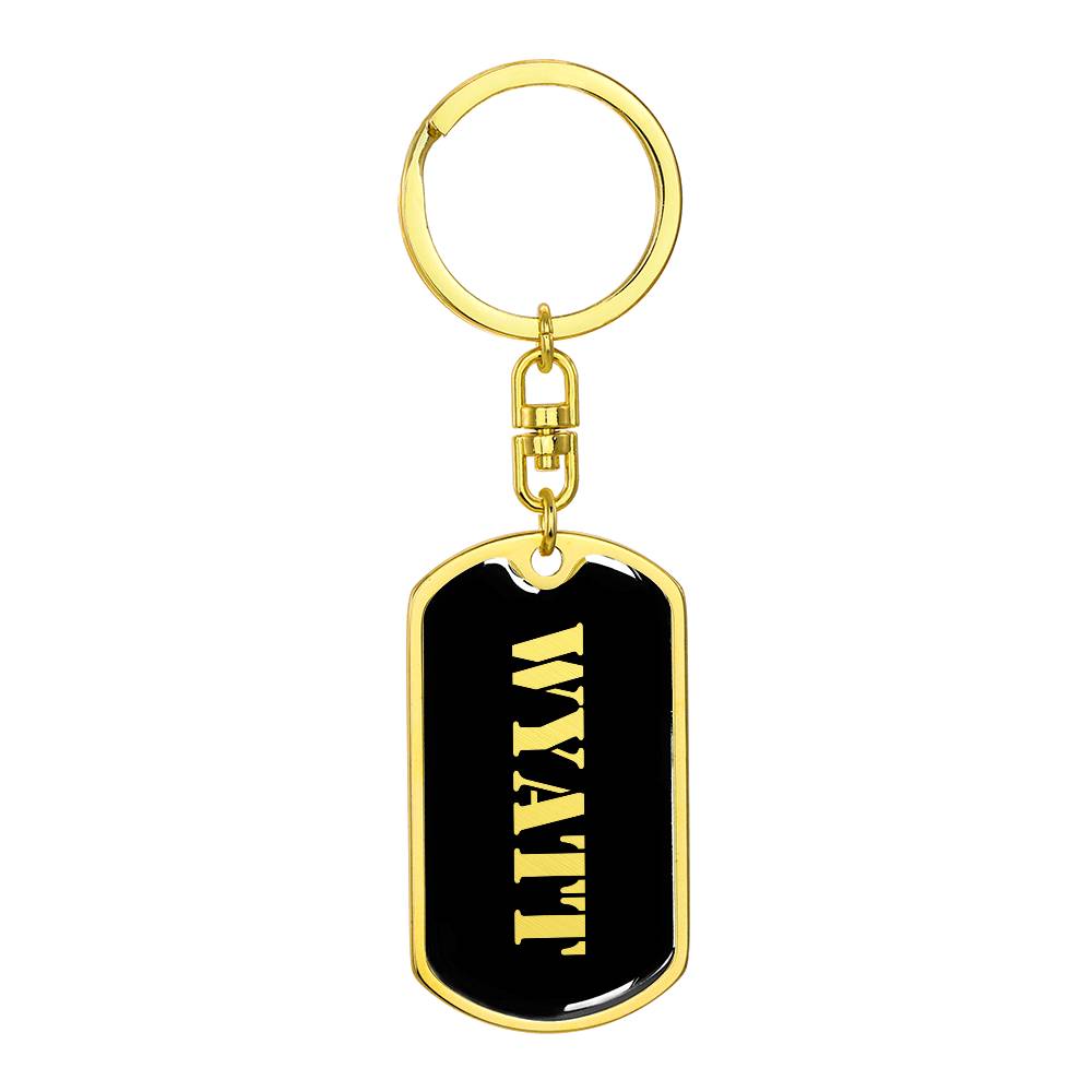 Wyatt v2 - Luxury Dog Tag Keychain