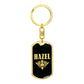 Hazel v02a - Luxury Dog Tag Keychain
